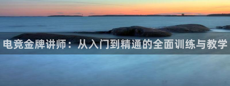 一竞技平台：电竞金牌讲师：从入门到精通的全面训练与教学